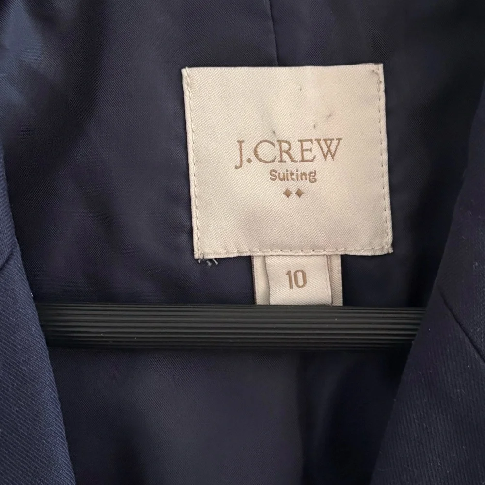 J. Crew Suiting Women’s Single Button Suit Jacket in Navy Blue